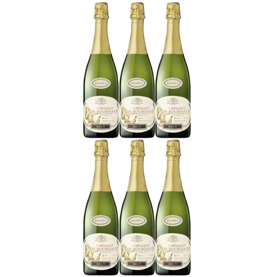 Caves de Marsigny Crémant de Bourgogne Schaumwein Brut Réserve AOC Vegan Frankreich (6 x 0.75l) - Versanel -