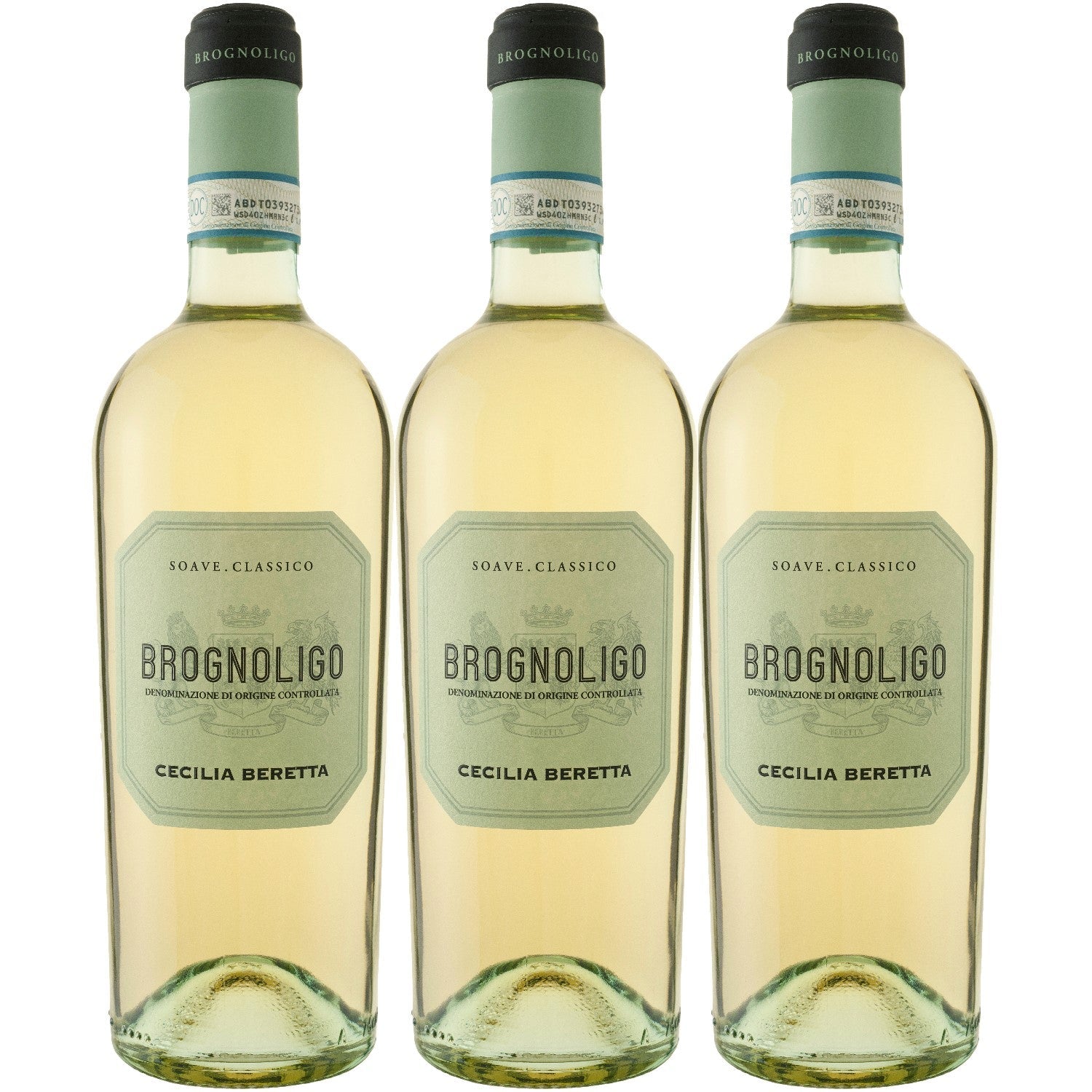 Cecilia Beretta Brognoligo Soave Classico DOC Weißwein Wein trocken Italien (3 x 0.75l) - Versanel -