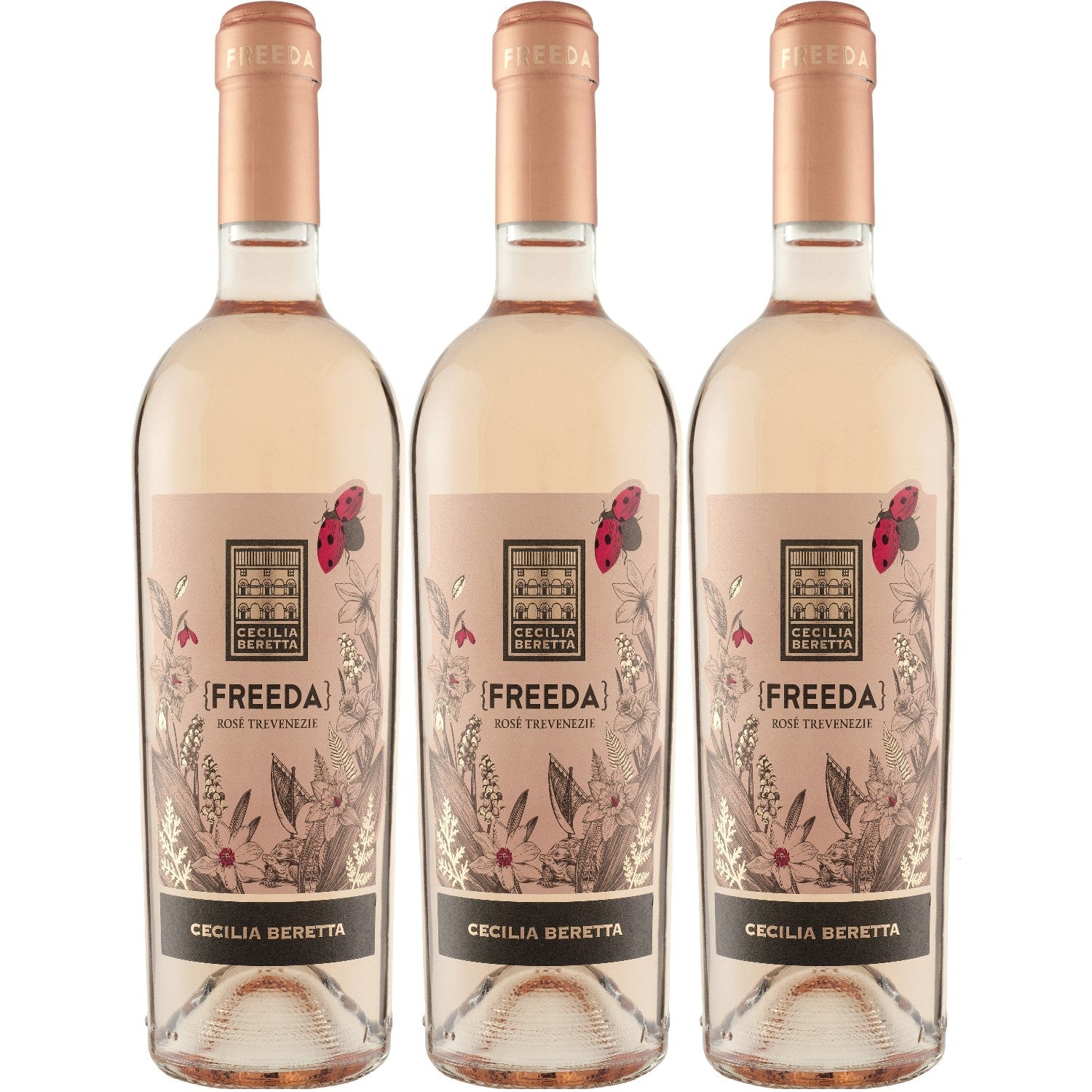 Cecilia Beretta Freeda Rosé Trevenezie IGT Roséwein Wein trocken Italien (3 x 0.75l) - Versanel -