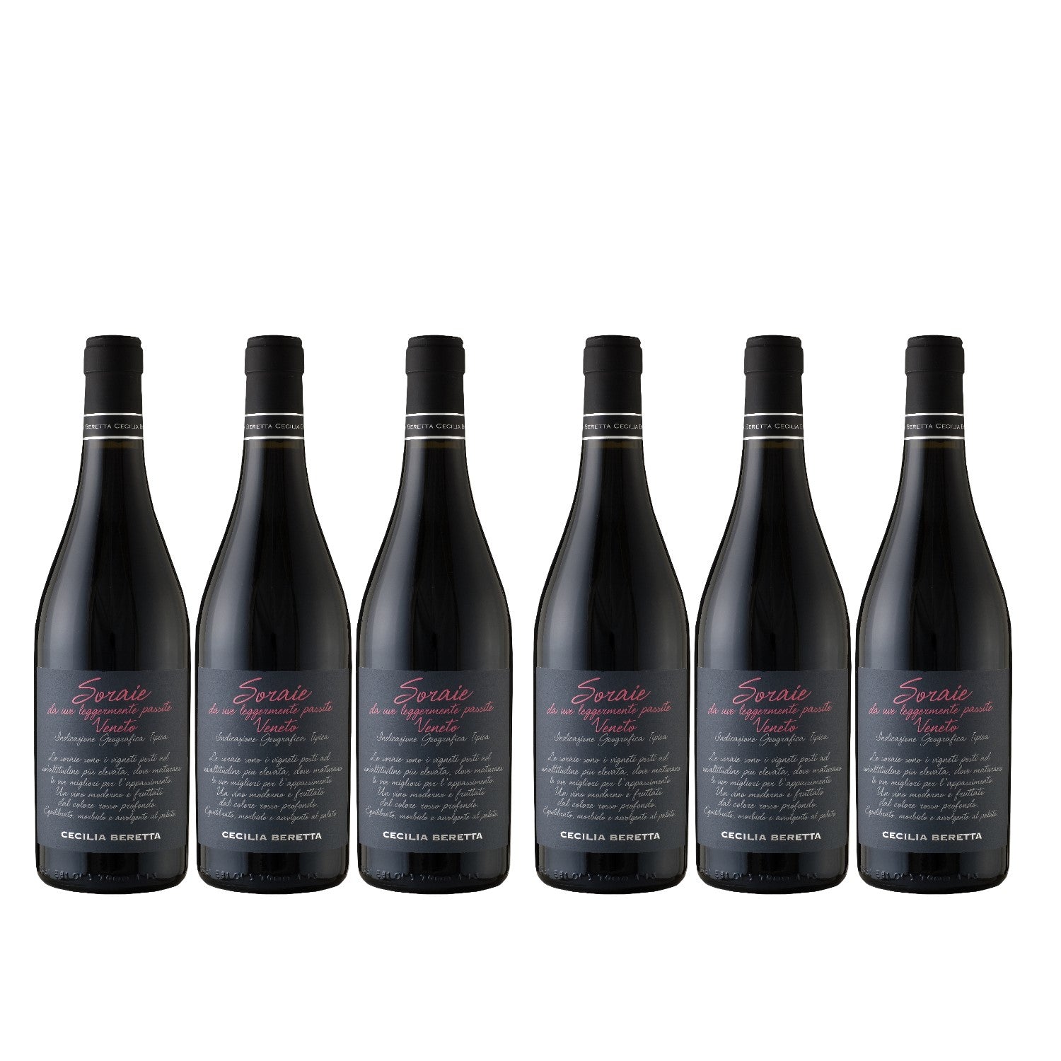 Cecilia Beretta Rosso Veneto IGT Soraie Rotwein Wein halbtrocken Italien (6 x 0.75l) - Versanel -