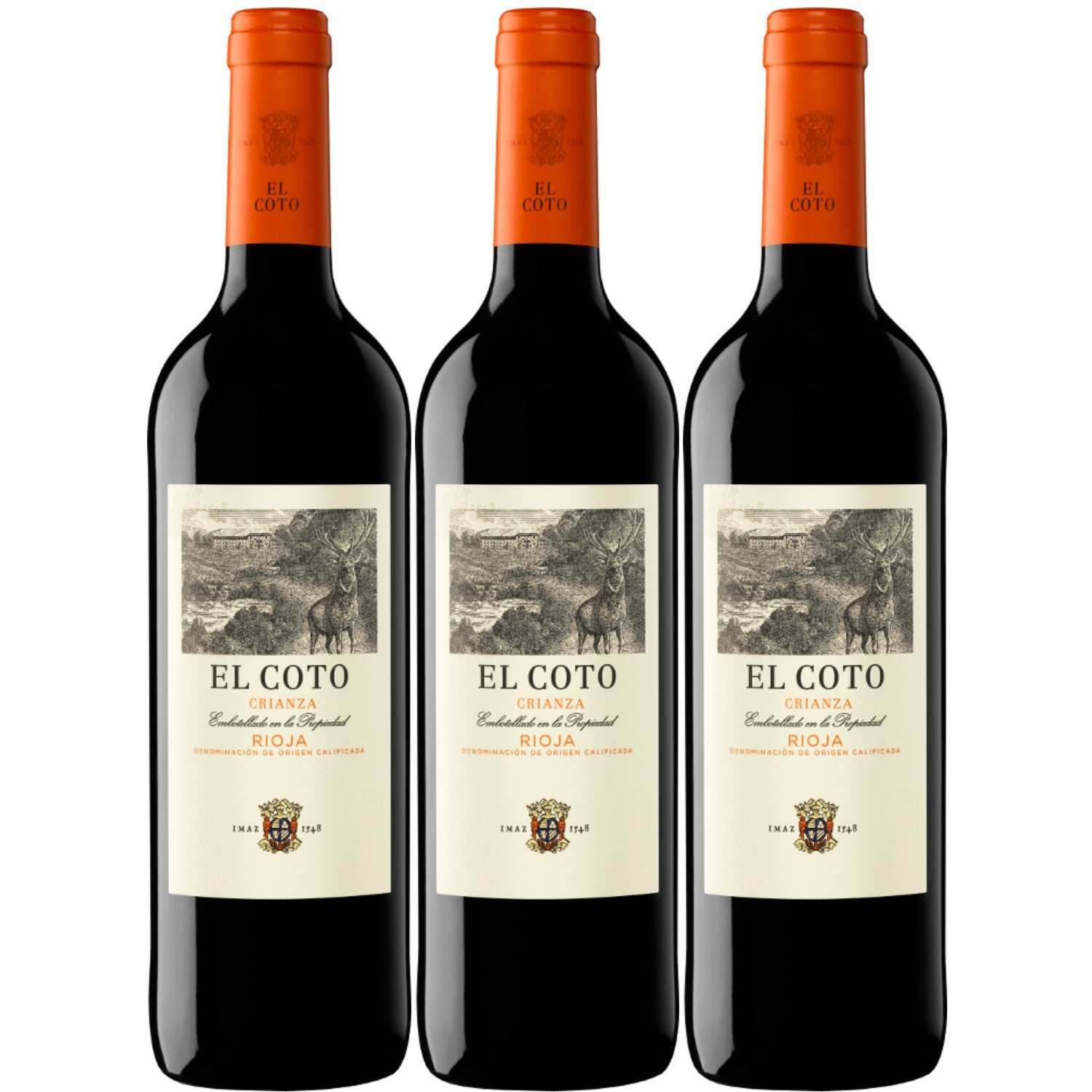 El Coto Tinto Crianza Rioja DOCa Tempranillo Trocken Spanien (3 x 0,75l)