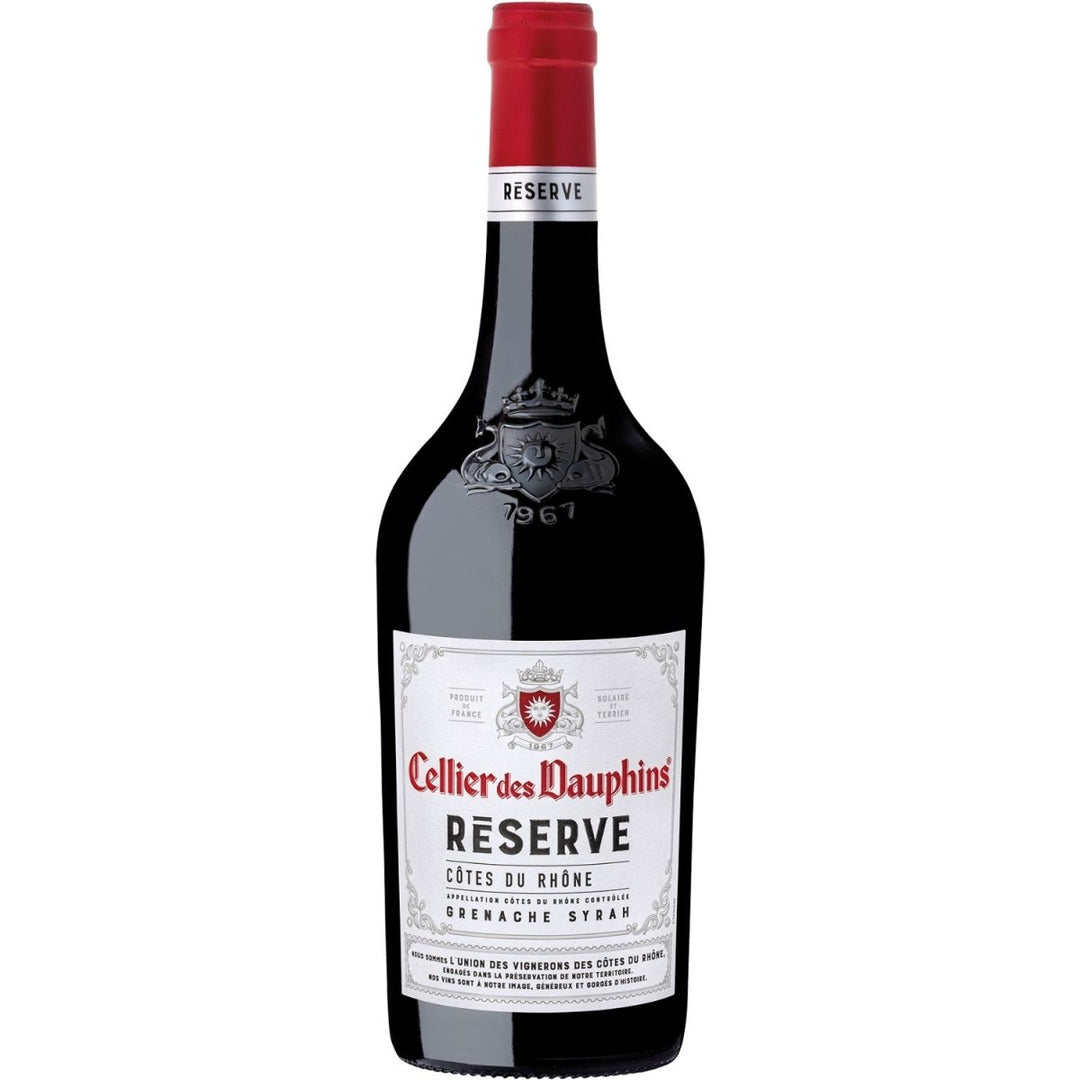 Cellier des Dauphins Cotes du Rhone Reserve Grenache Syrah Rouge Rotwein Wein Cuvée trocken Frankreich - Versanel -