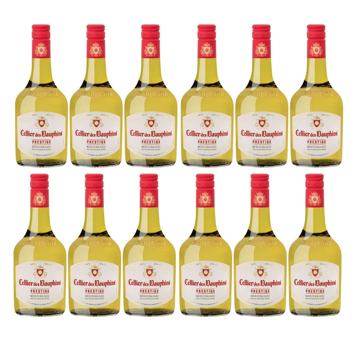 Cellier des Dauphins Prestige Blanc Méditerranée IGP Piccolo Weißwein Wein Cuvée trocken Frankreich (12 x 0,25l) - Versanel -