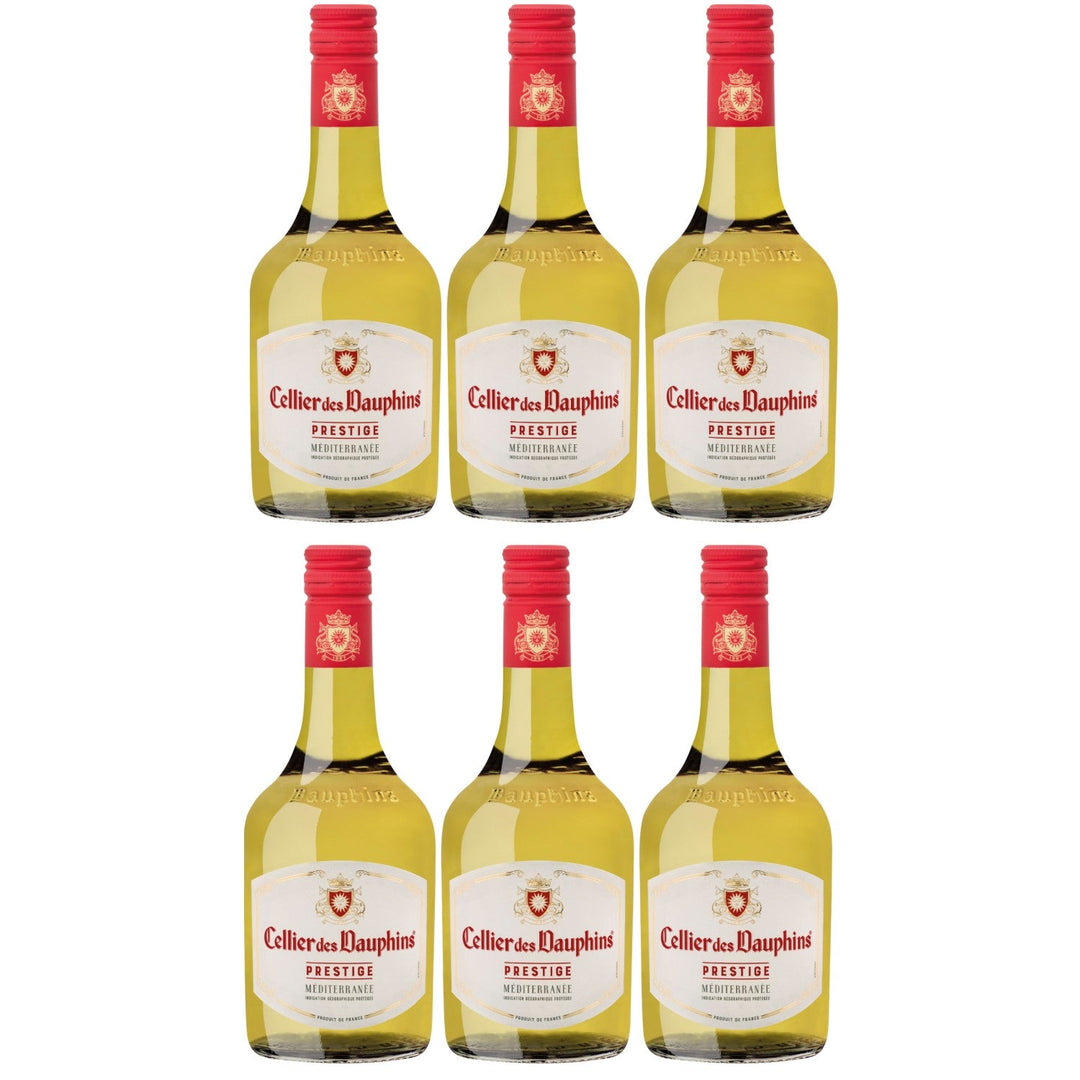 Cellier des Dauphins Prestige Blanc Méditerranée IGP Piccolo Weißwein Wein Cuvée trocken Frankreich (6 x 0,25l) - Versanel -
