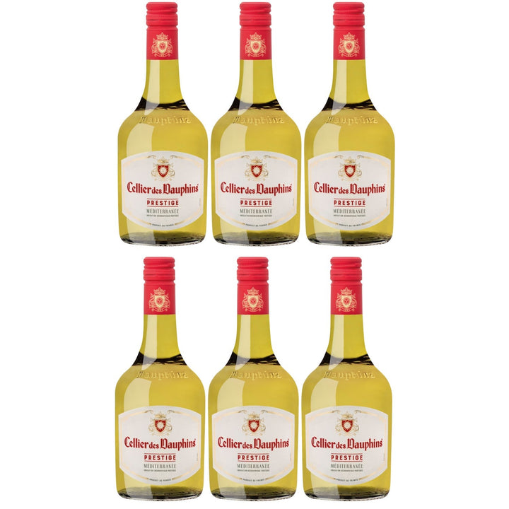 Cellier des Dauphins Prestige Blanc Méditerranée IGP Piccolo Weißwein Wein Cuvée trocken Frankreich (6 x 0,25l) - Versanel -