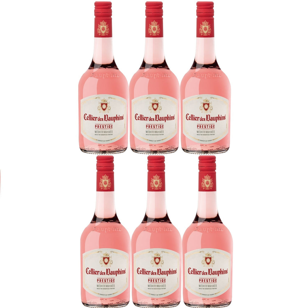 Cellier des Dauphins Prestige Rosé Méditerranée IGP Piccolo Roséwein Wein Cuvée trocken Frankreich (6 Flaschen) - Versanel -