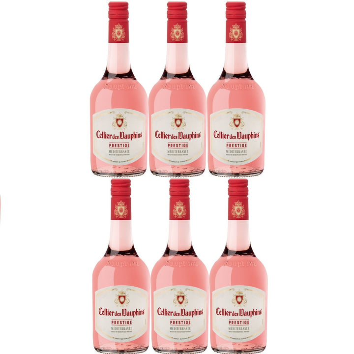 Cellier des Dauphins Prestige Rosé Méditerranée IGP Piccolo Roséwein Wein Cuvée trocken Frankreich (6 Flaschen) - Versanel -