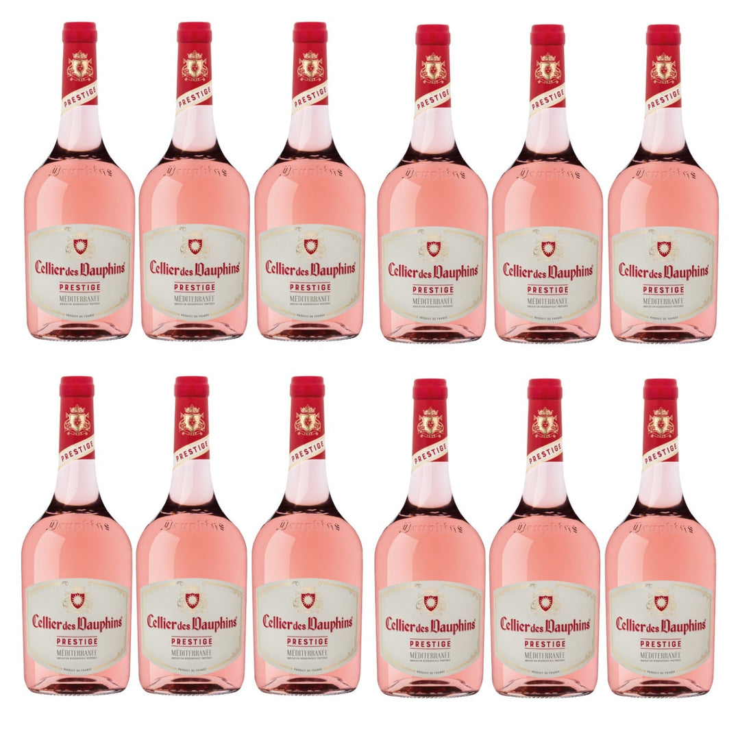 Cellier des Dauphins Prestige Rosé Méditerrannée IGP Roséwein Wein Cuvée trocken Frankreich (12 Flaschen) - Versanel -
