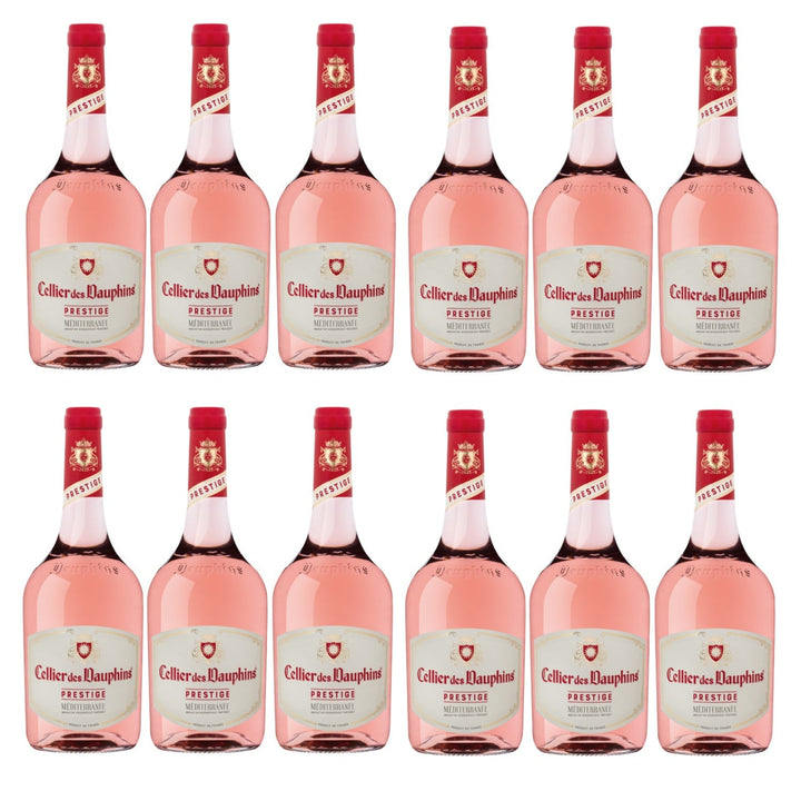 Cellier des Dauphins Prestige Rosé Méditerrannée IGP Roséwein Wein Cuvée trocken Frankreich (12 Flaschen) - Versanel -