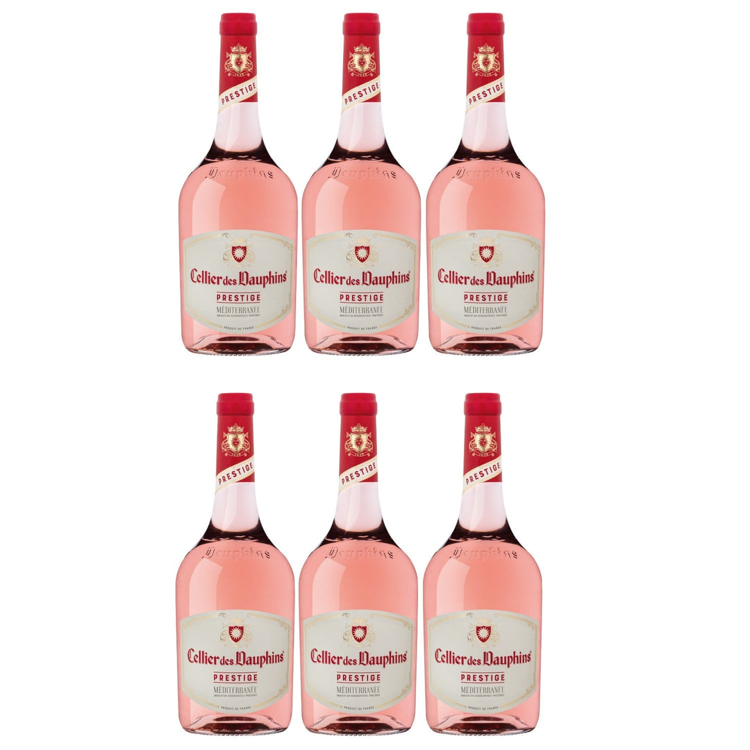 Cellier des Dauphins Prestige Rosé Méditerrannée IGP Roséwein Wein Cuvée trocken Frankreich (6 Flaschen) - Versanel -