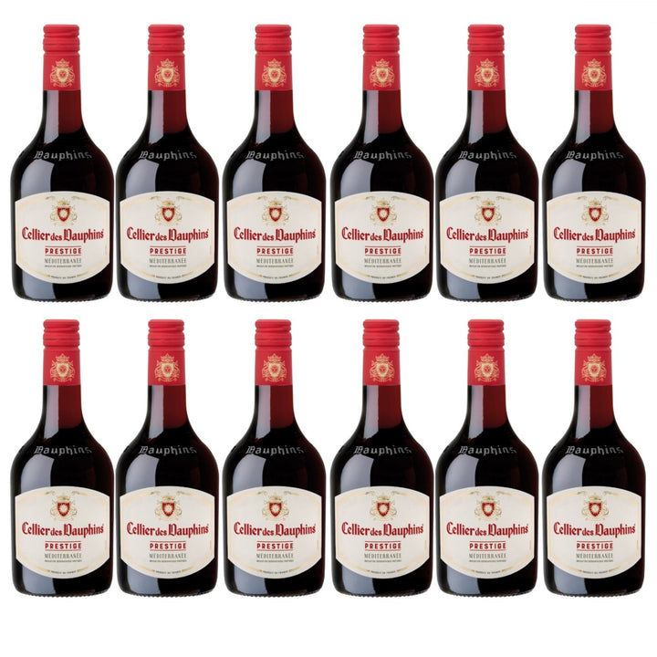 Cellier des Dauphins Prestige Rouge Méditerranée IGP Piccolo Rotwein Wein Cuvée trocken Frankreich (12 x 0,25l) - Versanel -