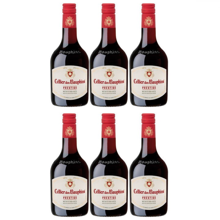 Cellier des Dauphins Prestige Rouge Méditerranée IGP Piccolo Rotwein Wein Cuvée trocken Frankreich (6 x 0,25l) - Versanel -