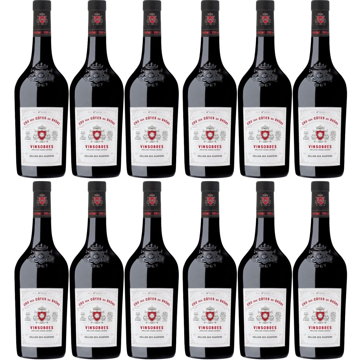 Cellier des Dauphins Vinsobres Cru des Côtes du Rhône Rotwein Wein trocken Frankreich (12 x 0,75l) - Versanel -