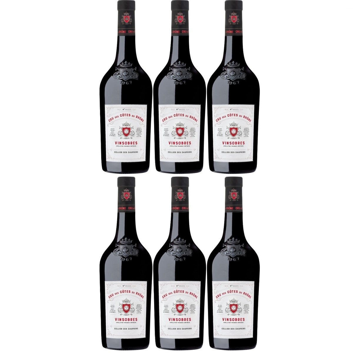 Cellier des Dauphins Vinsobres Cru des Côtes du Rhône Rotwein Wein trocken Frankreich (6 x 0,75l) - Versanel -