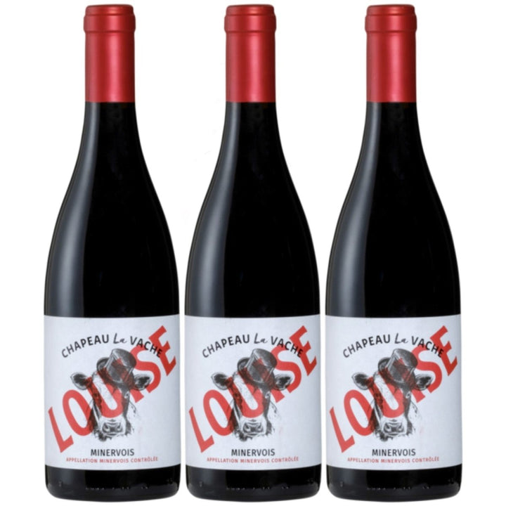 Châpeau la Vache Louise Minervois AOC Rotwein Wein trocken Frankreich (3 x 0,75l) - Versanel -
