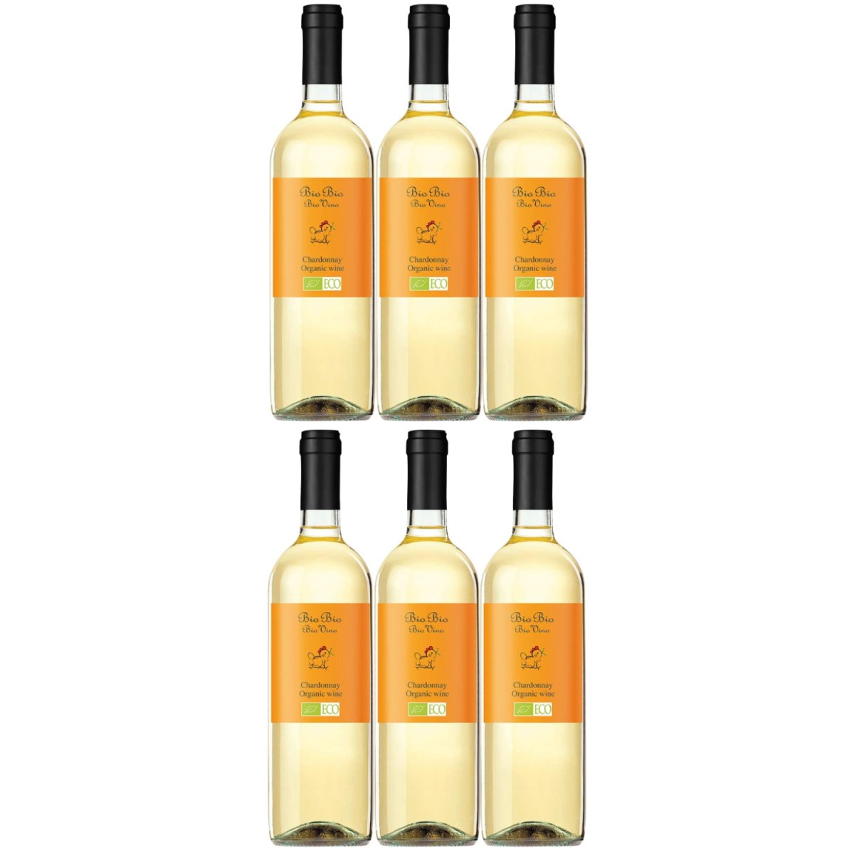 Chardonnay IGT Bio Bio Bio Weißwein Wein trocken Italien (6 x 0,75l) - Versanel -