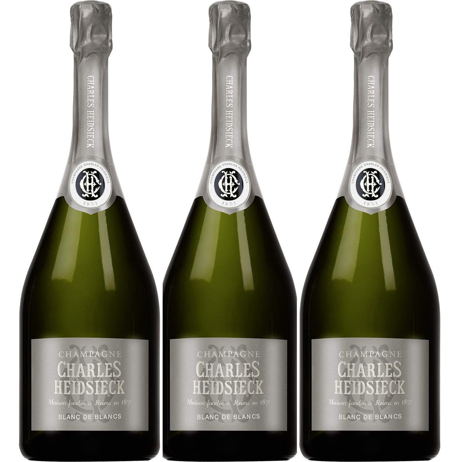 Charles Heidsieck Blanc de Blancs Champagne Champagner Schaumwein Frankreich (3 x 0.75l) - Versanel -