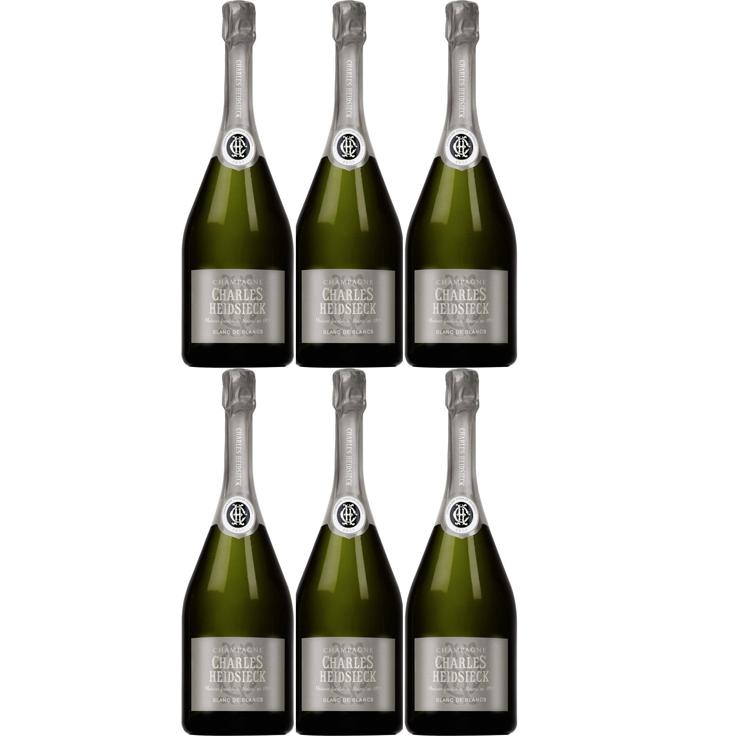 Charles Heidsieck Blanc de Blancs Champagne Champagner Schaumwein Frankreich (6 x 0.75l) - Versanel -