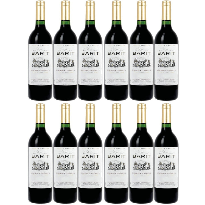 Château Barit Bordeaux supérieur AOC Rotwein Wein trocken Frankreich I Visando Paket (12 x 0,75l) - Versanel -
