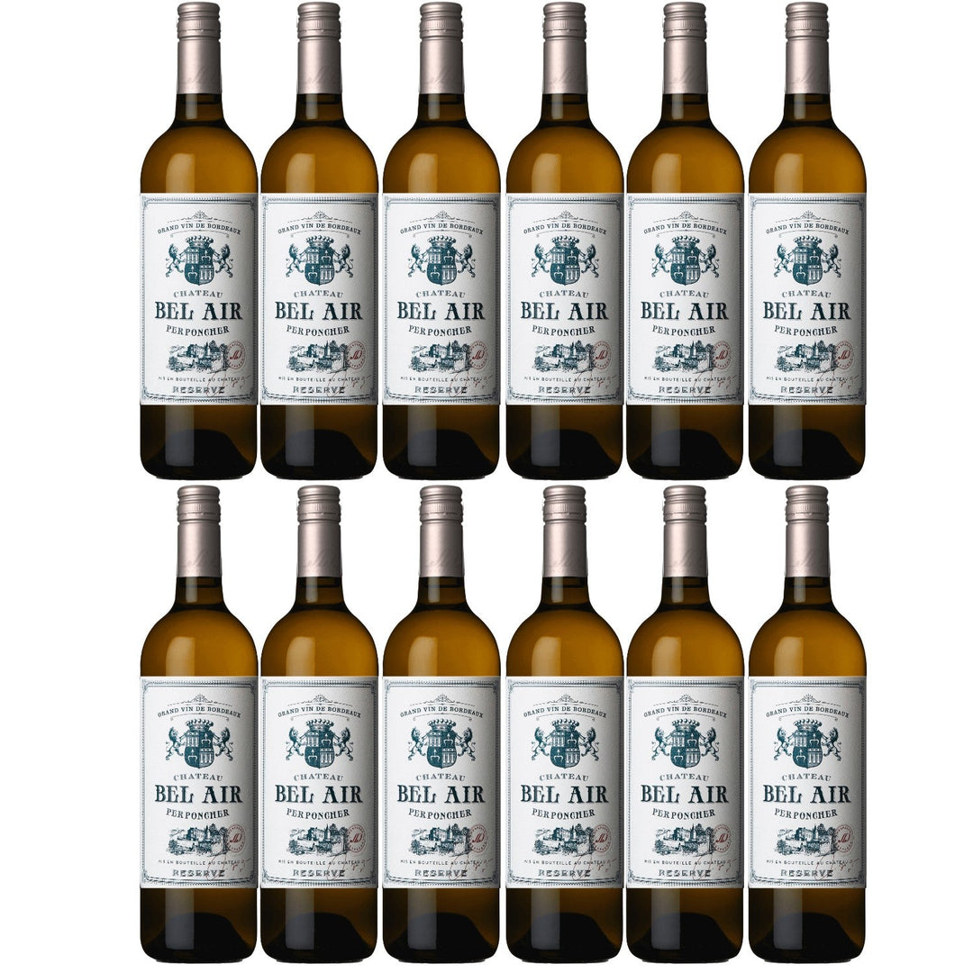 Château Bel Air blanc Réserve Entre deux Mers AOC Weißwein Wein trocken Frankreich I Visando Paket (12 x 0,75l) - Versanel -