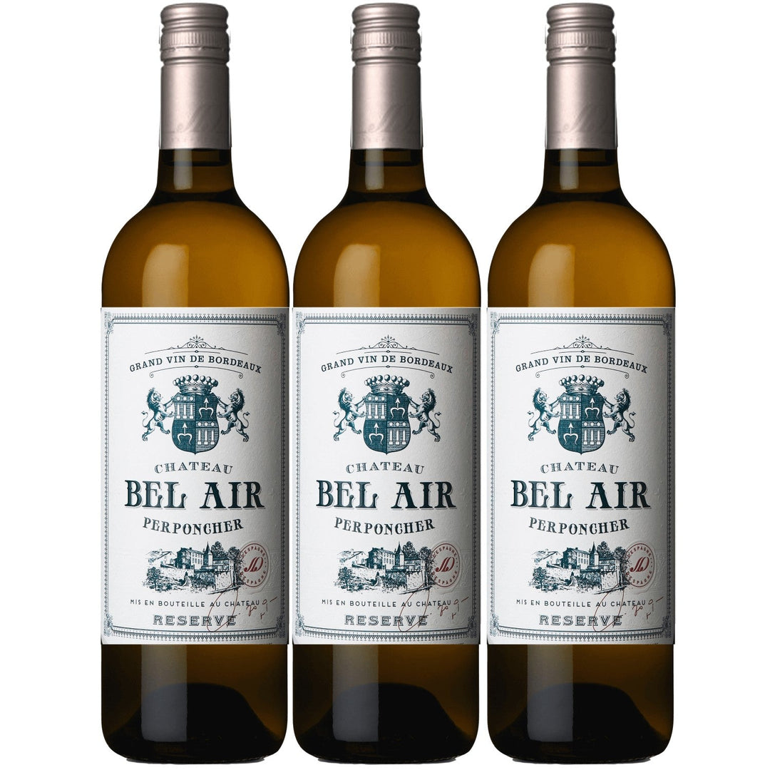 Château Bel Air blanc Réserve Entre deux Mers AOC Weißwein Wein trocken Frankreich I Visando Paket (3 x 0,75l) - Versanel -