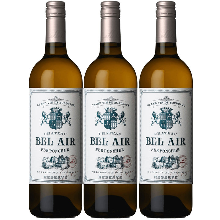 Château Bel Air blanc Réserve Entre deux Mers AOC Weißwein Wein trocken Frankreich I Visando Paket (3 x 0,75l) - Versanel -