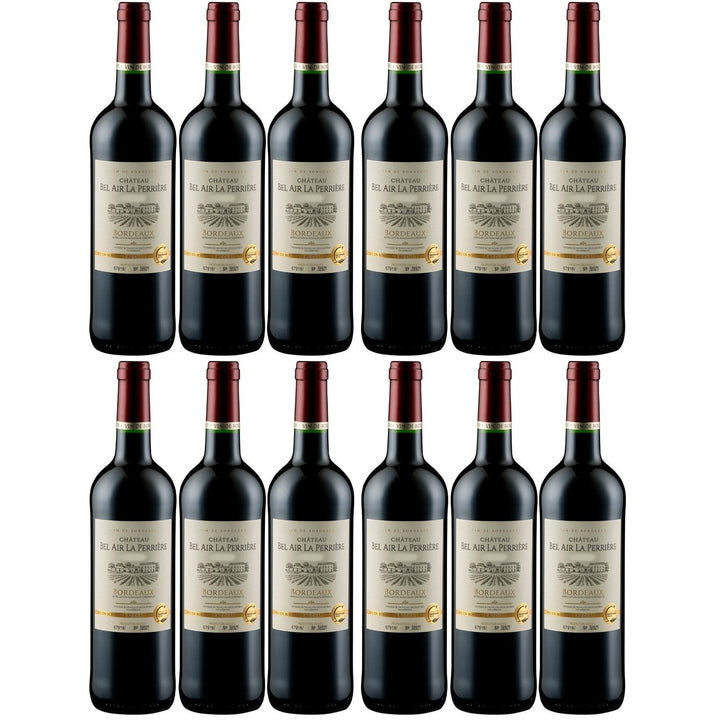 Château Bel Air La Perriere AOC Cuvée Rotwein Wein Halbtrocken Frankreich (12 x 0.75l) - Versanel -
