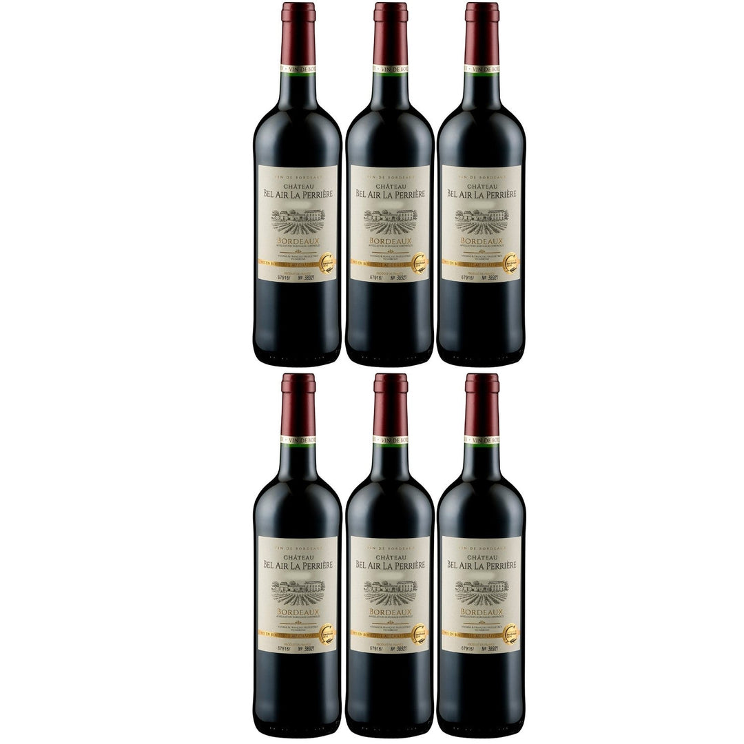 Château Bel Air La Perriere AOC Cuvée Rotwein Wein Halbtrocken Frankreich (6 x 0.75l) - Versanel -