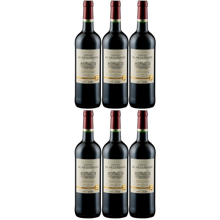 Château Bel Air La Perriere AOC Cuvée Rotwein Wein Halbtrocken Frankreich (6 x 0.75l) - Versanel -