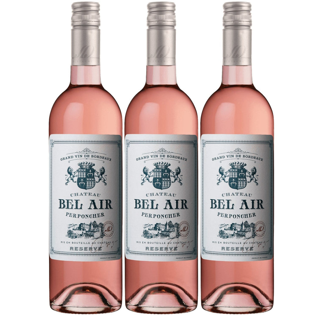 Château Bel Air rosé Réserve AOC Roséwein Wein trocken Frankreich I Visando Paket (3 x 0,75l) - Versanel -