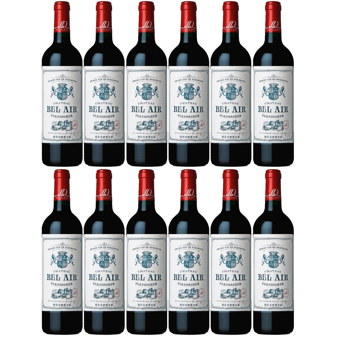 Château Bel Air rouge Réserve Bordeaux AOC Rotwein Wein trocken Frankreich I Visando Paket (12 x 0,75l) - Versanel -