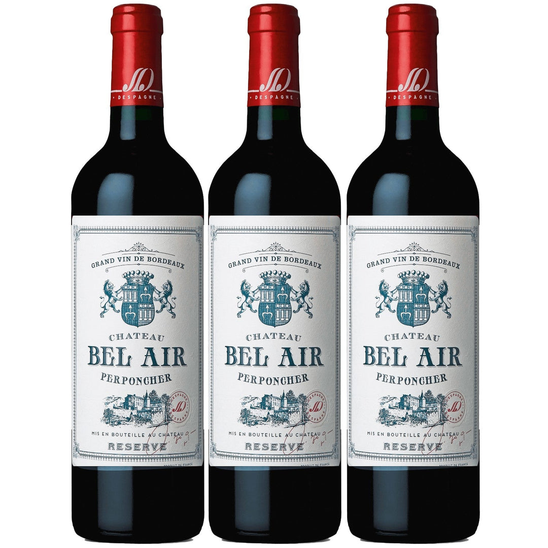 Château Bel Air rouge Réserve Bordeaux AOC Rotwein Wein trocken Frankreich I Visando Paket (3 x 0,75l) - Versanel -