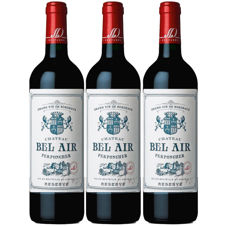 Château Bel Air rouge Réserve Bordeaux AOC Rotwein Wein trocken Frankreich I Visando Paket (3 x 0,75l) - Versanel -
