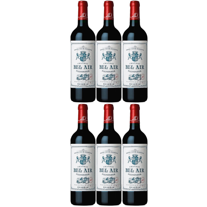 Château Bel Air rouge Réserve Bordeaux AOC Rotwein Wein trocken Frankreich I Visando Paket (6 x 0,75l) - Versanel -