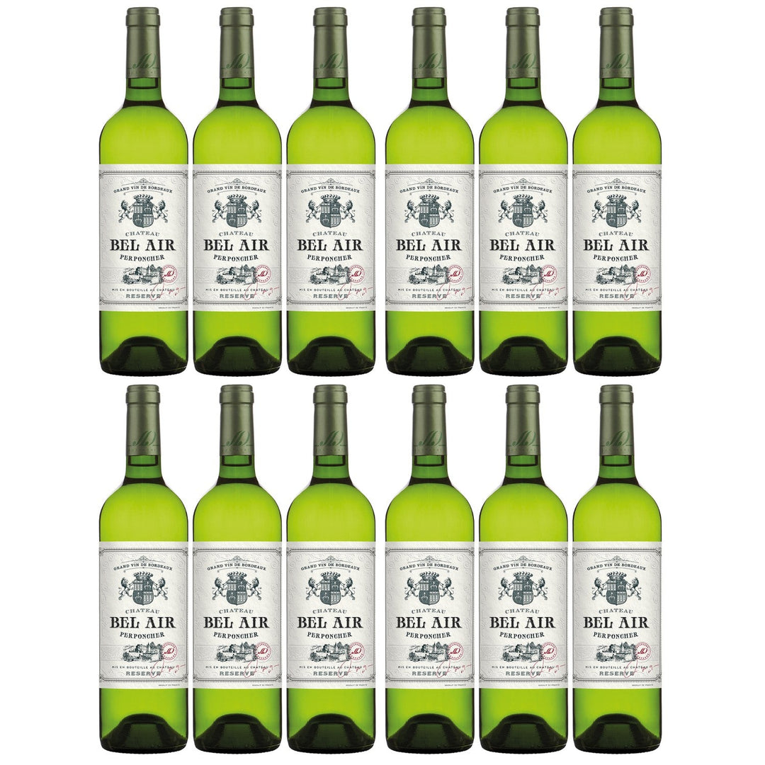 Château Bel Air Sauvignon Blanc Réserve AOC Weißwein Wein trocken Frankreich I Visando Paket (12 x 0,75l) - Versanel -