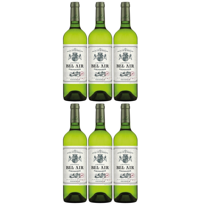 Château Bel Air Sauvignon Blanc Réserve AOC Weißwein Wein trocken Frankreich I Visando Paket (6 x 0,75l) - Versanel -
