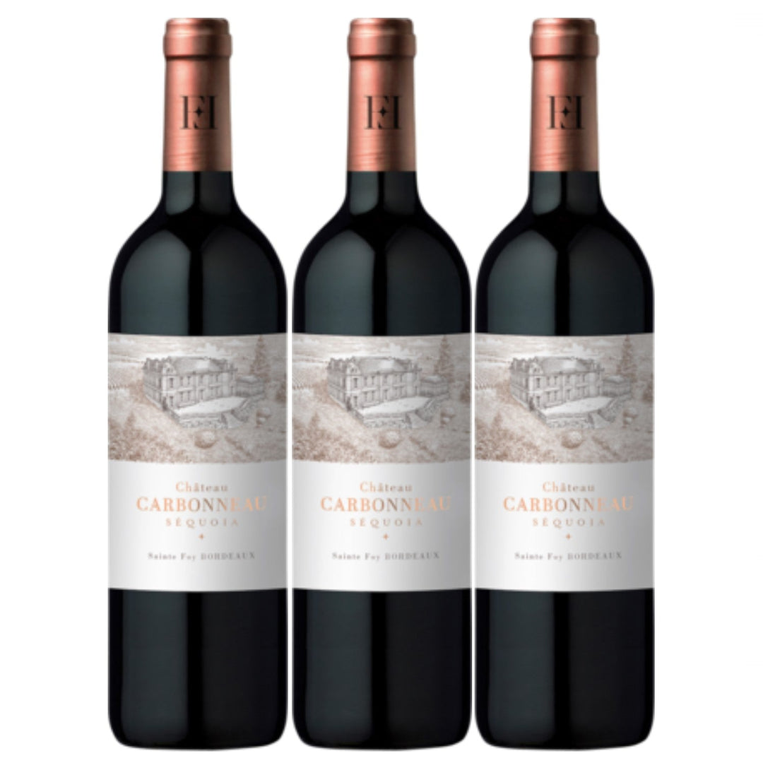 Château Carbonneau Sequoia Sainte Foy Côtes de Bordeaux AOC Rotwein Wein trocken Frankreich (3 x 0.75l) - Versanel -