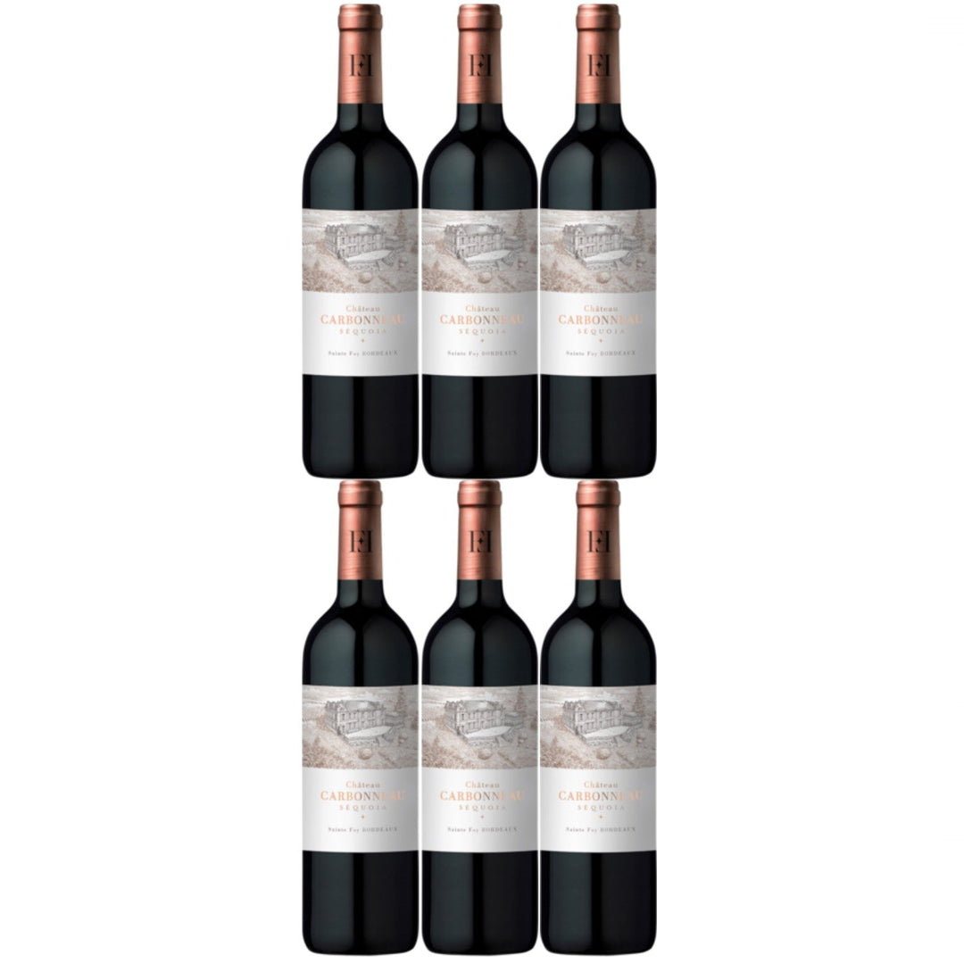 Château Carbonneau Sequoia Sainte Foy Côtes de Bordeaux AOC Rotwein Wein trocken Frankreich (6 x 0.75l) - Versanel -