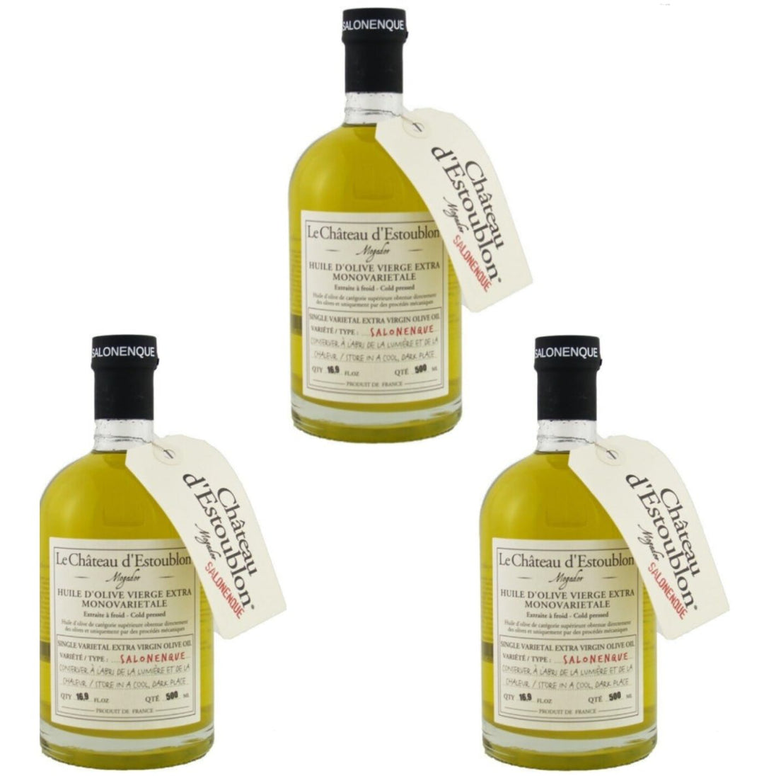 Château d' Estoublon Natives Olivenöl Extra - Huile d'Olive Salonenque (3 x 500 ml.) - Versanel -