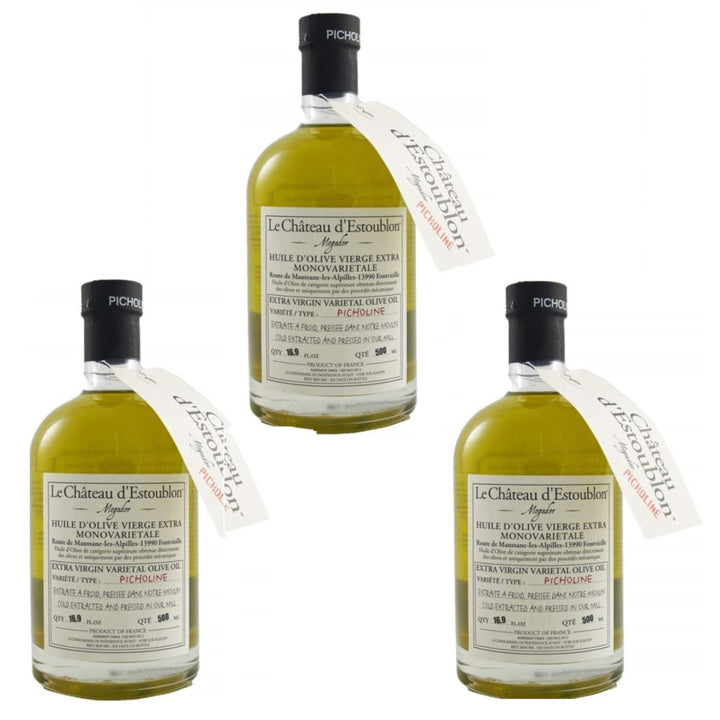 Château d' Estoublon Natives Olivenöl Extra - Huile d'Olive Vierge Extra Picholine (3 x 500 ml) - Versanel -