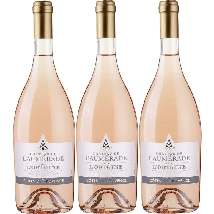 Château de l'Aumérade l'Origine Rosé Côtes de Provence Roséwein trocken AOP Frankreich (3 x 0.75l) - Versanel -