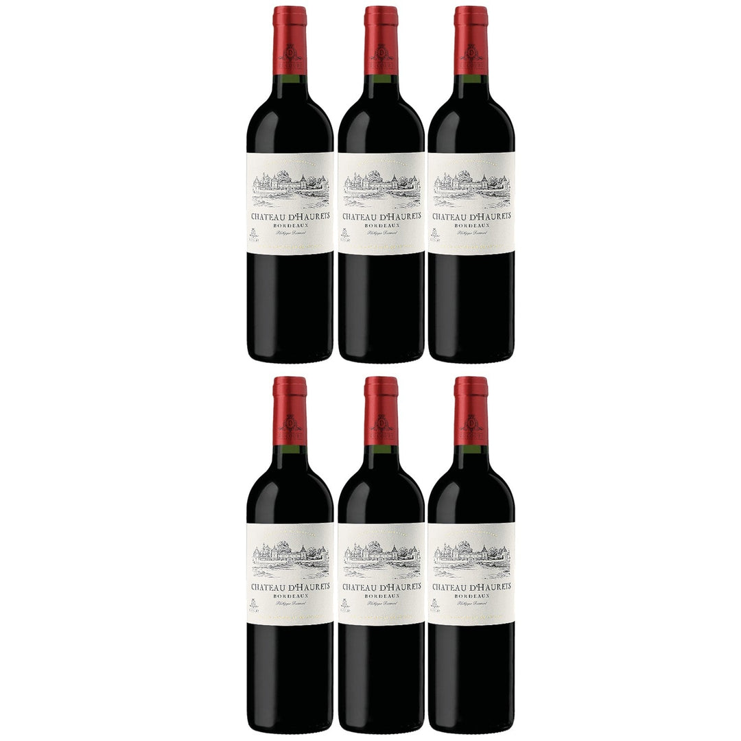 Château d'Haurets Bordeaux AOC Rotwein Wein trocken Frankreich I Visando Paket (6 x 0,75l) - Versanel -