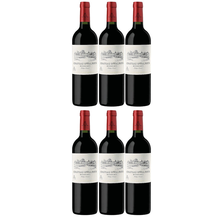 Château d'Haurets Bordeaux AOC Rotwein Wein trocken Frankreich I Visando Paket (6 x 0,75l) - Versanel -