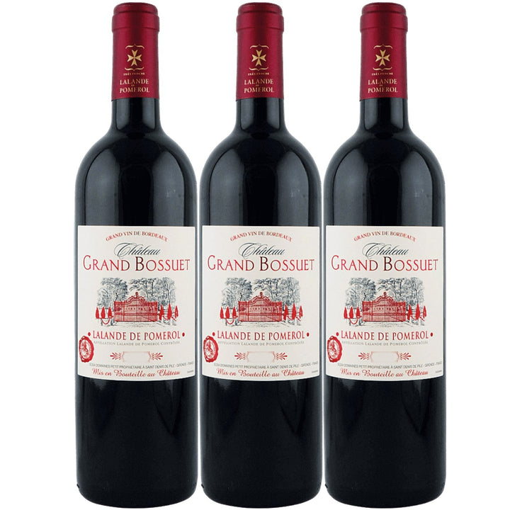Château Grand Bossuet Lalande de Pomerol AOC Rotwein Wein trocken Frankreich I Visando Paket (3 x 0,75l) - Versanel -