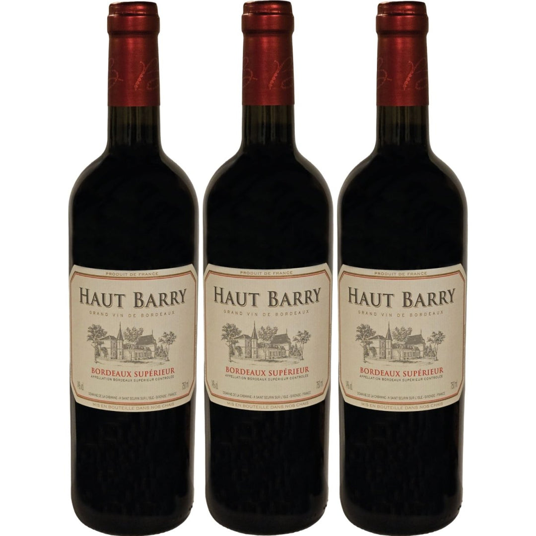 Château Haut Barry Bordeaux Supérieur AOC Rotwein Wein trocken Bio Frankreich (3 x 0,75l) - Versanel -