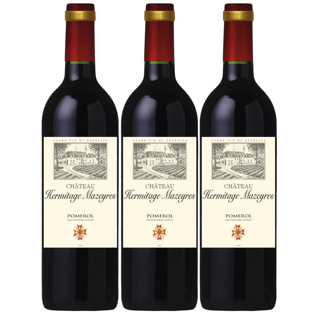 Château Hermitage Mazeyres Pomerol AOC Rotwein Wein trocken Frankreich I Visando Paket (3 x 0,75l) - Versanel -