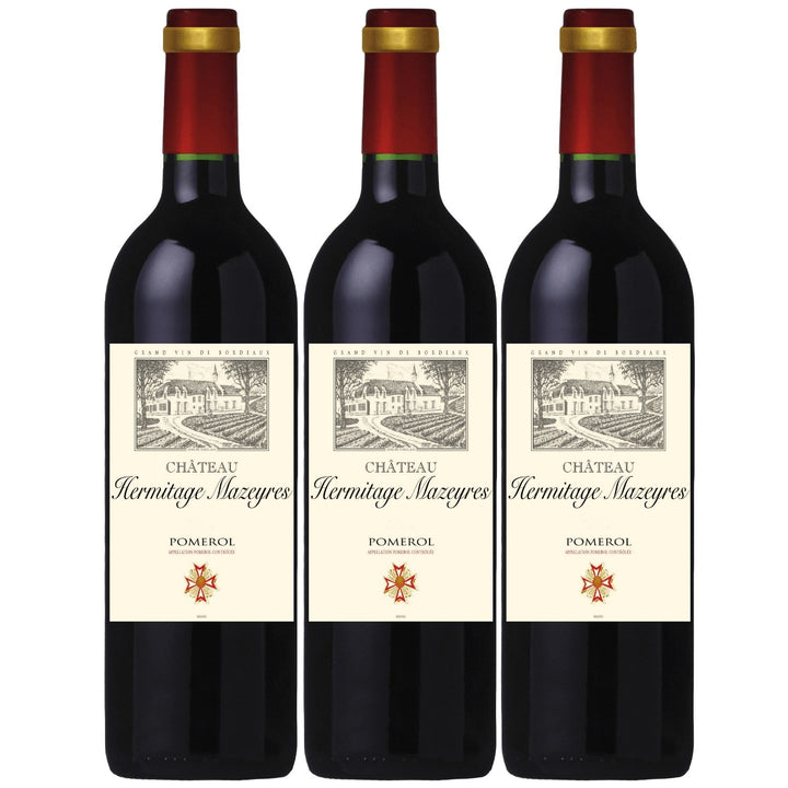 Château Hermitage Mazeyres Pomerol AOC Rotwein Wein trocken Frankreich I Visando Paket (3 x 0,75l) - Versanel -