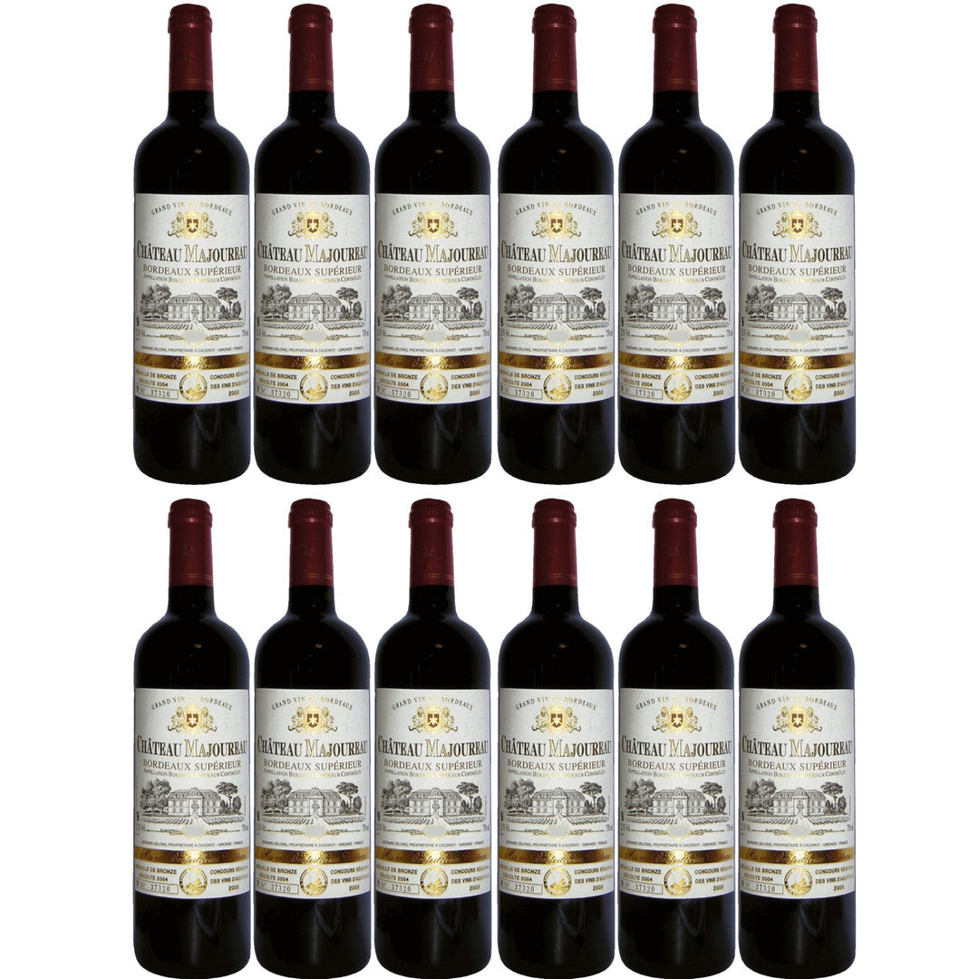 Château Majoureau Bordeaux supérieur AOC Rotwein Wein trocken Frankreich I Visando Paket (12 x 0,75l) - Versanel -