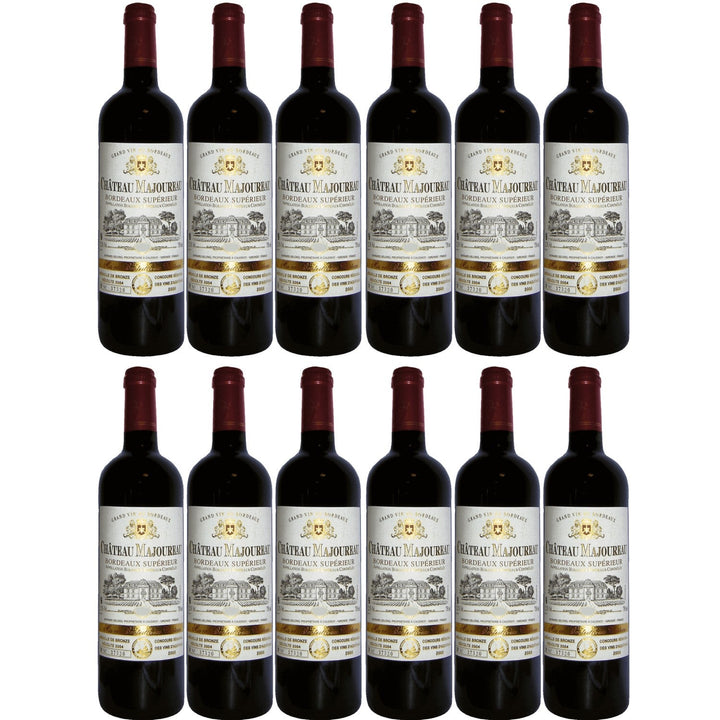 Château Majoureau Bordeaux supérieur AOC Rotwein Wein trocken Frankreich I Visando Paket (12 x 0,75l) - Versanel -