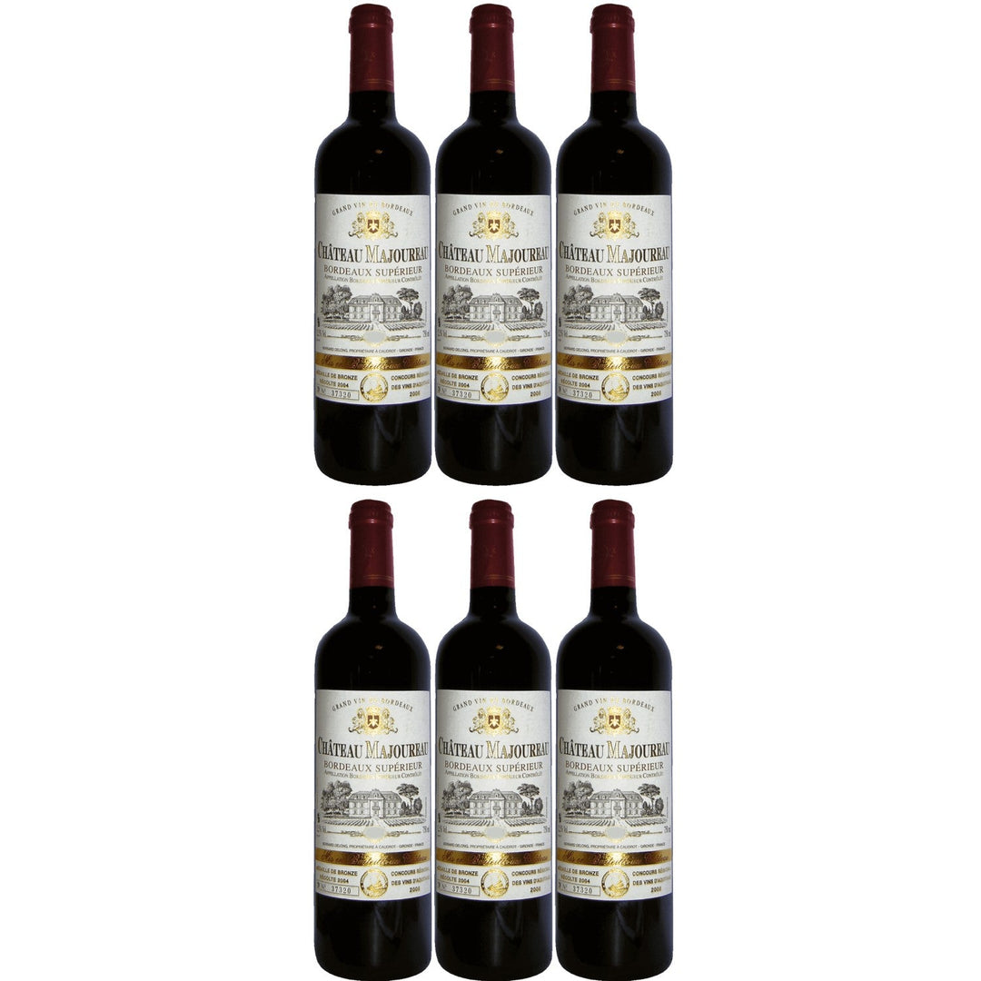Château Majoureau Bordeaux supérieur AOC Rotwein Wein trocken Frankreich I Visando Paket (6 x 0,75l) - Versanel -